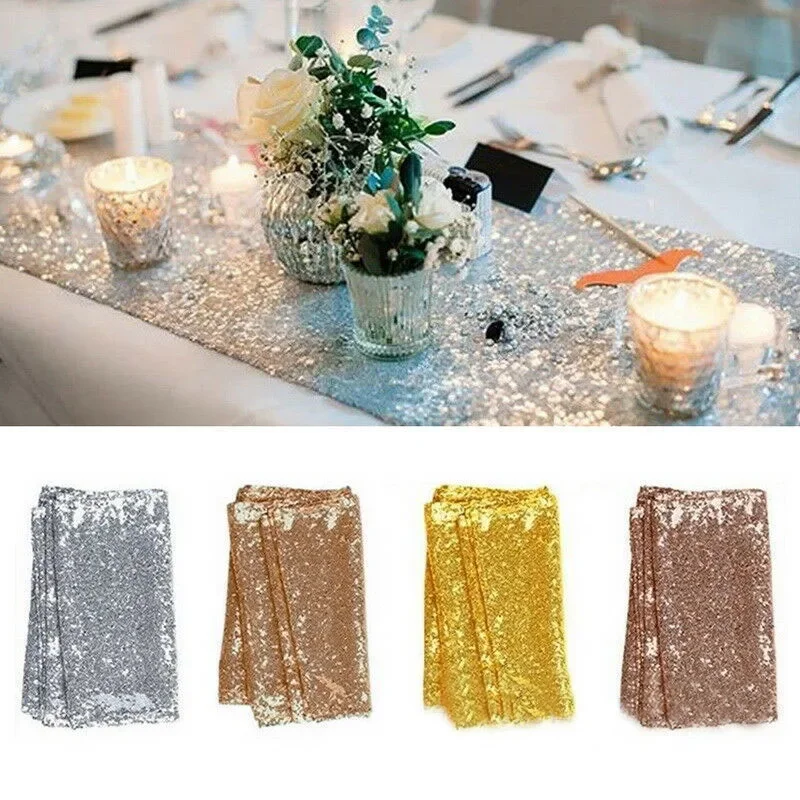 Table Runner Sequin - Nappe festive à paillettes, chemin de