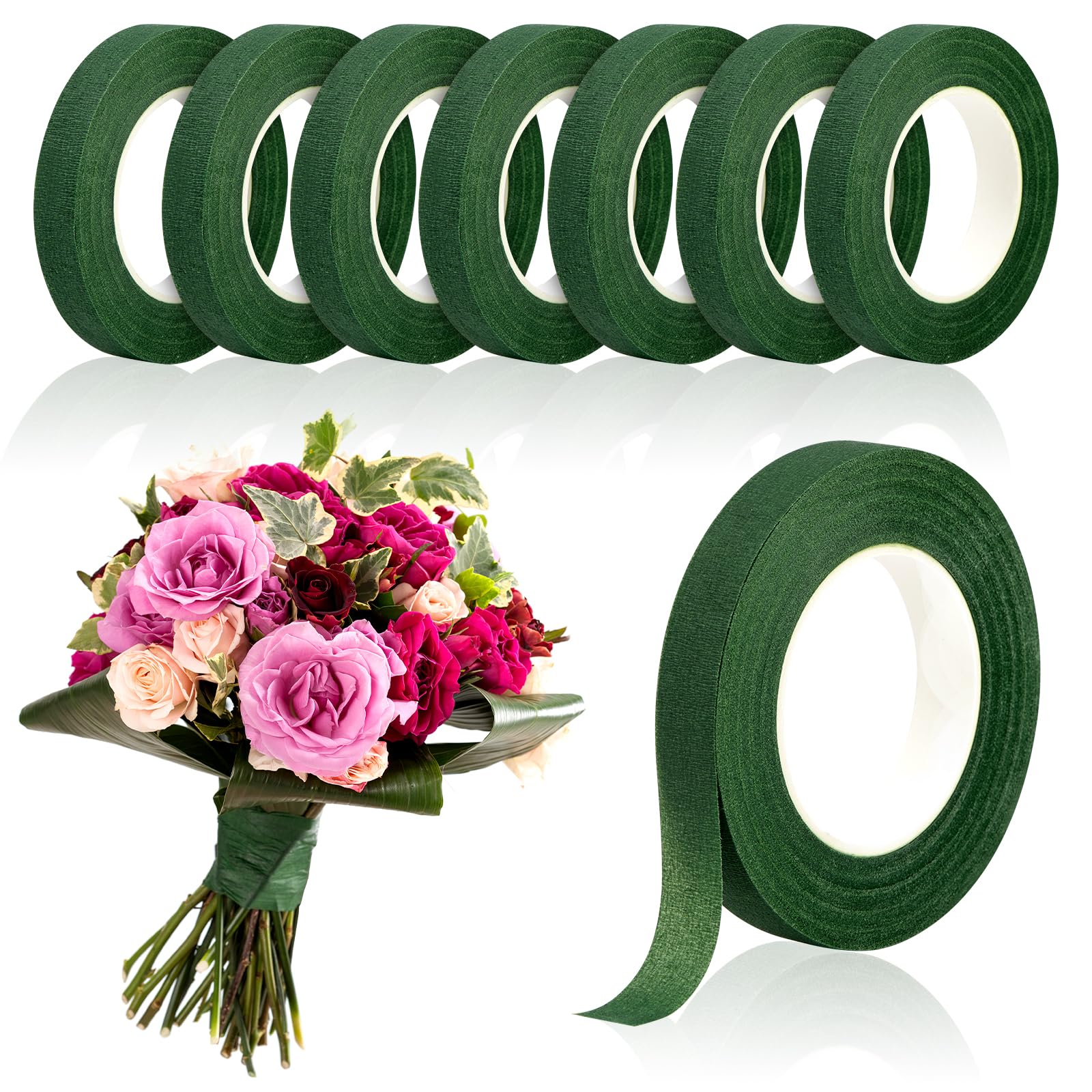 Wedding Floral Supply - Ruban floral vert de 20 yards,