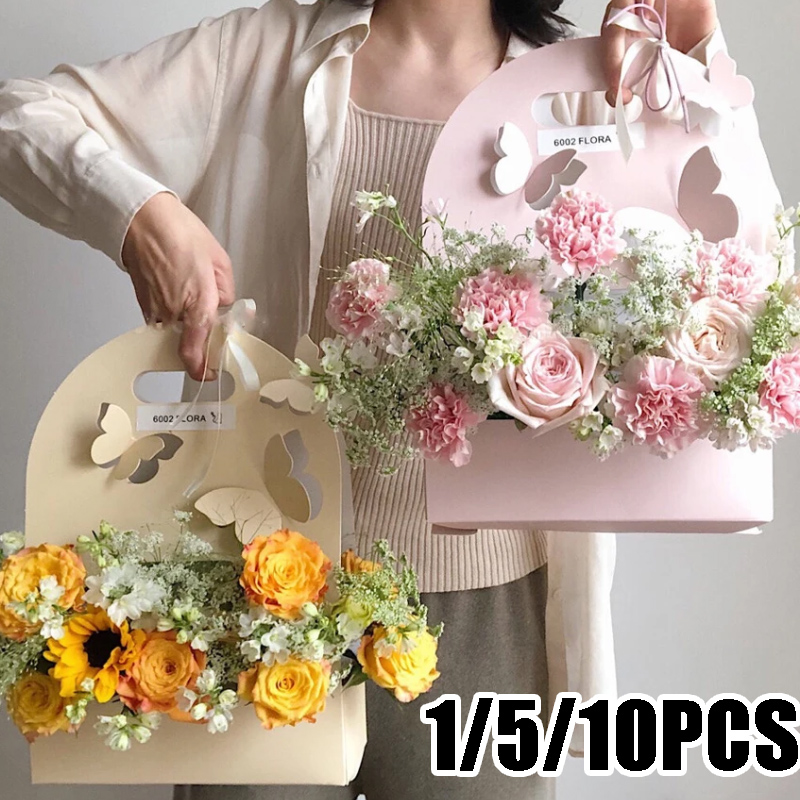 Wedding Hampers - Boîte à fleurs papillon, panier de