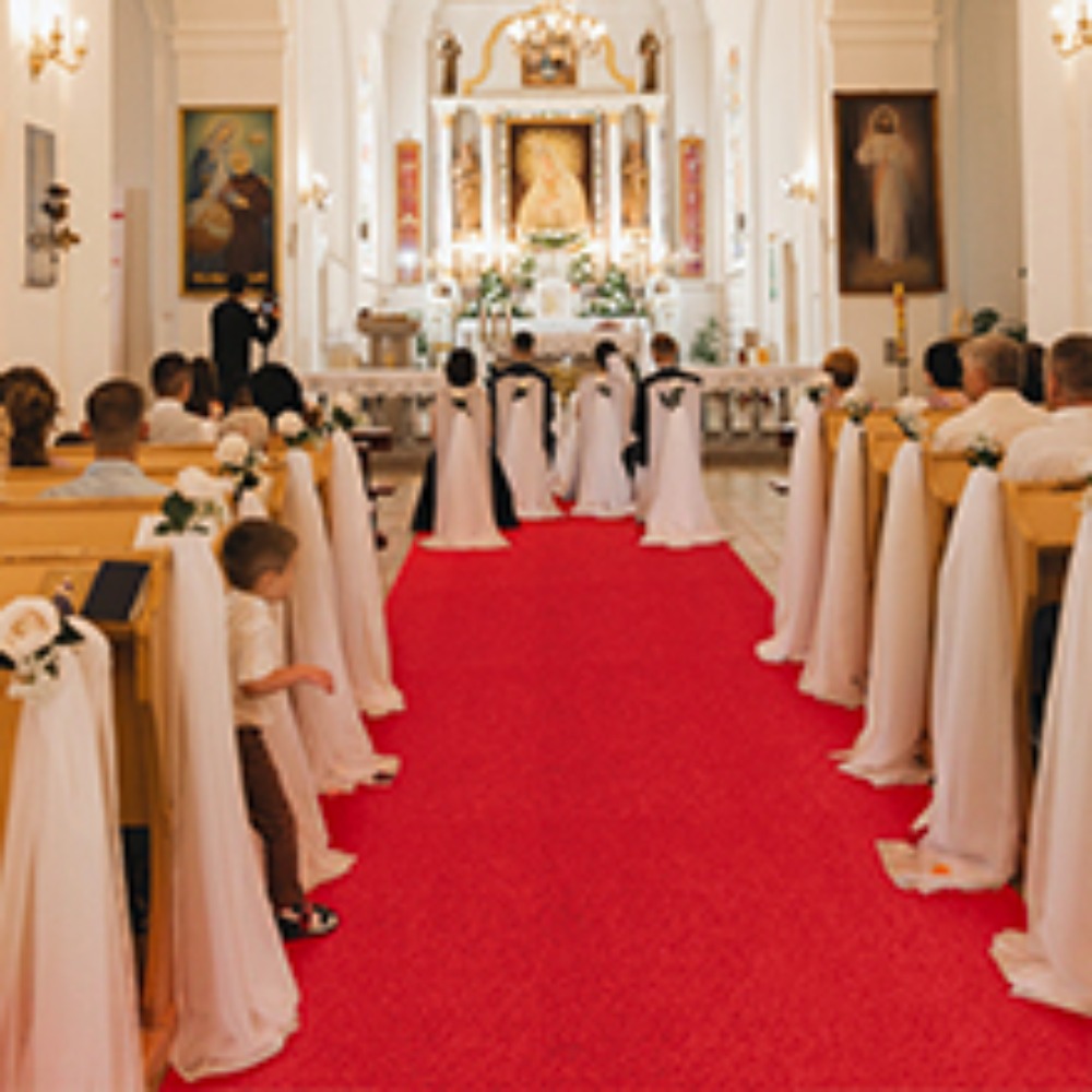 Aisle Runner White - Tapis d'allée de mariage élégant antidérapant,