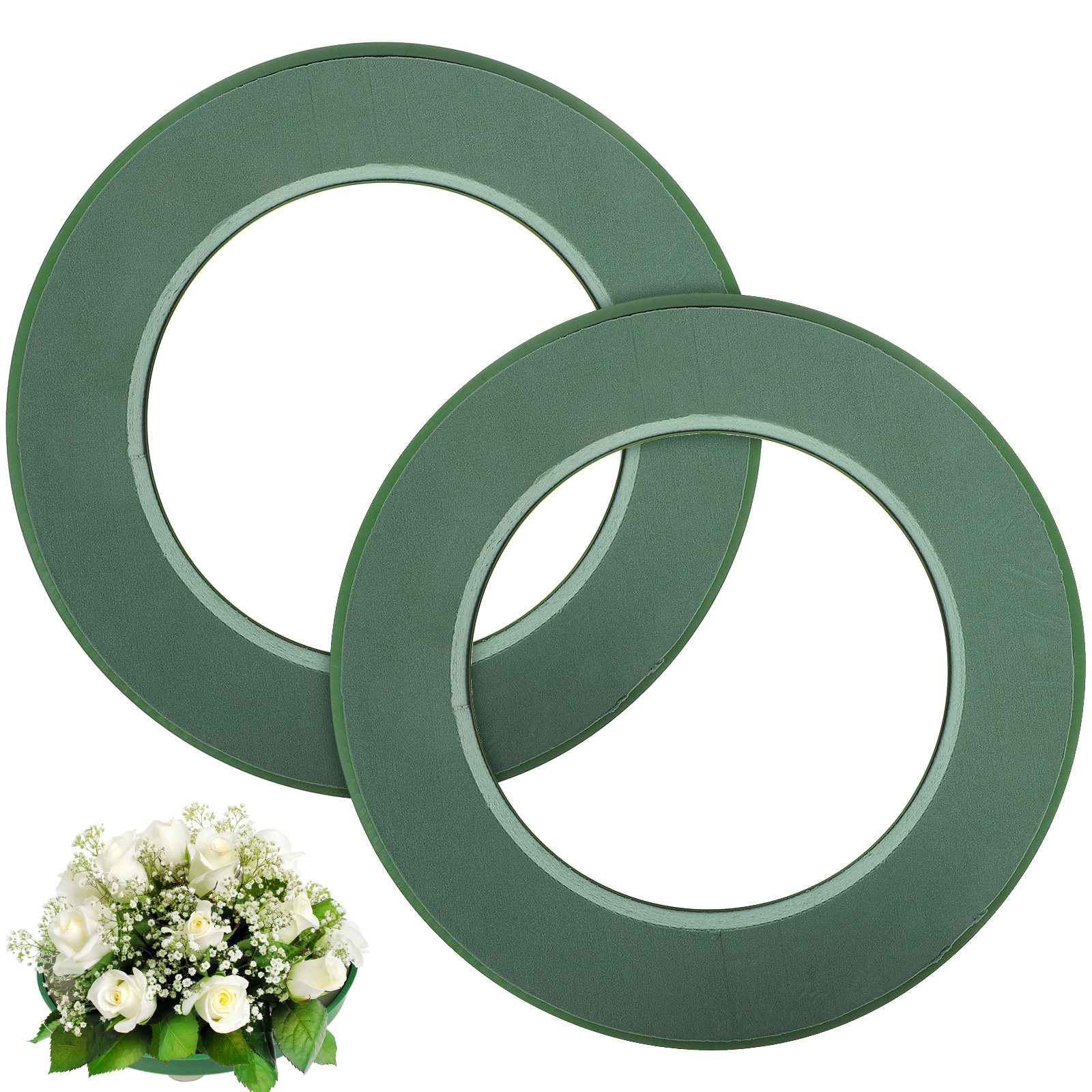 Wedding Floral Supply - 2 pièces d'anneaux de mousse florale