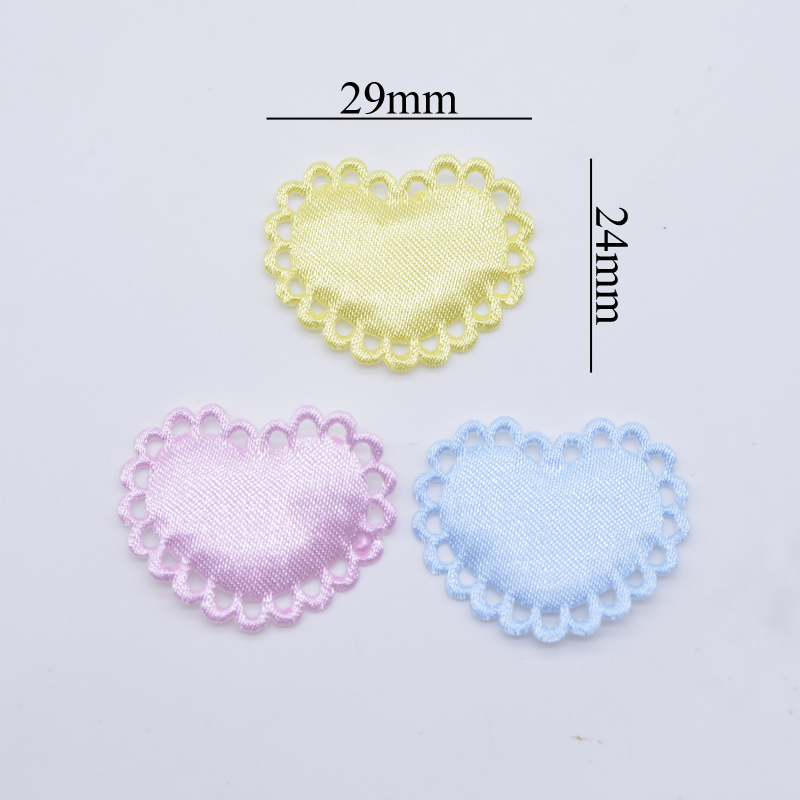 50 pièces 29*24mm coeur tissu  - Wedding Superstar avis et prix
