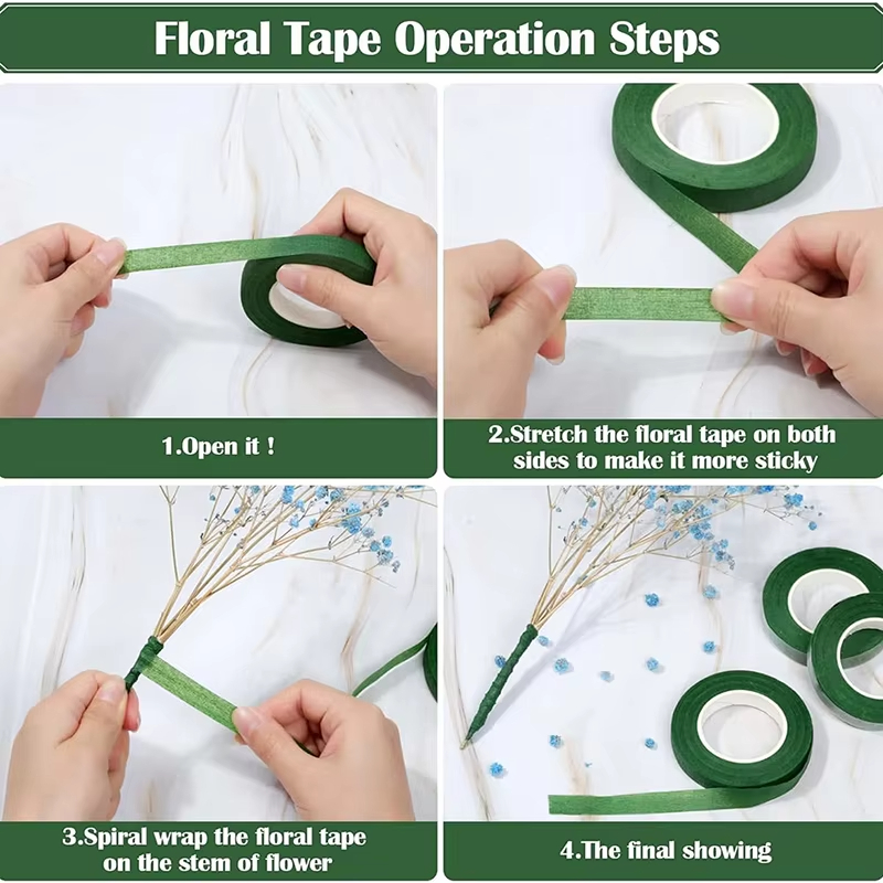 Ruban floral vert de 20 yards, - Wedding Floral Supply avis et prix