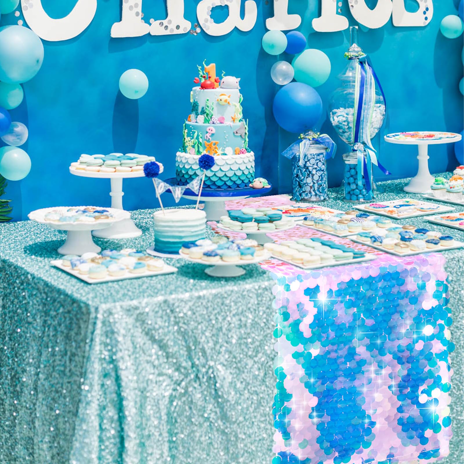 Chemin de Table de fête sirène - Table Runner Sequin avis et prix