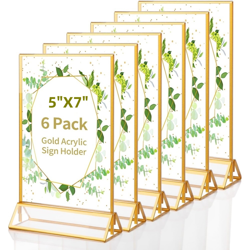 Lot de 6 supports de signalisa - Table Number Gold avis et prix