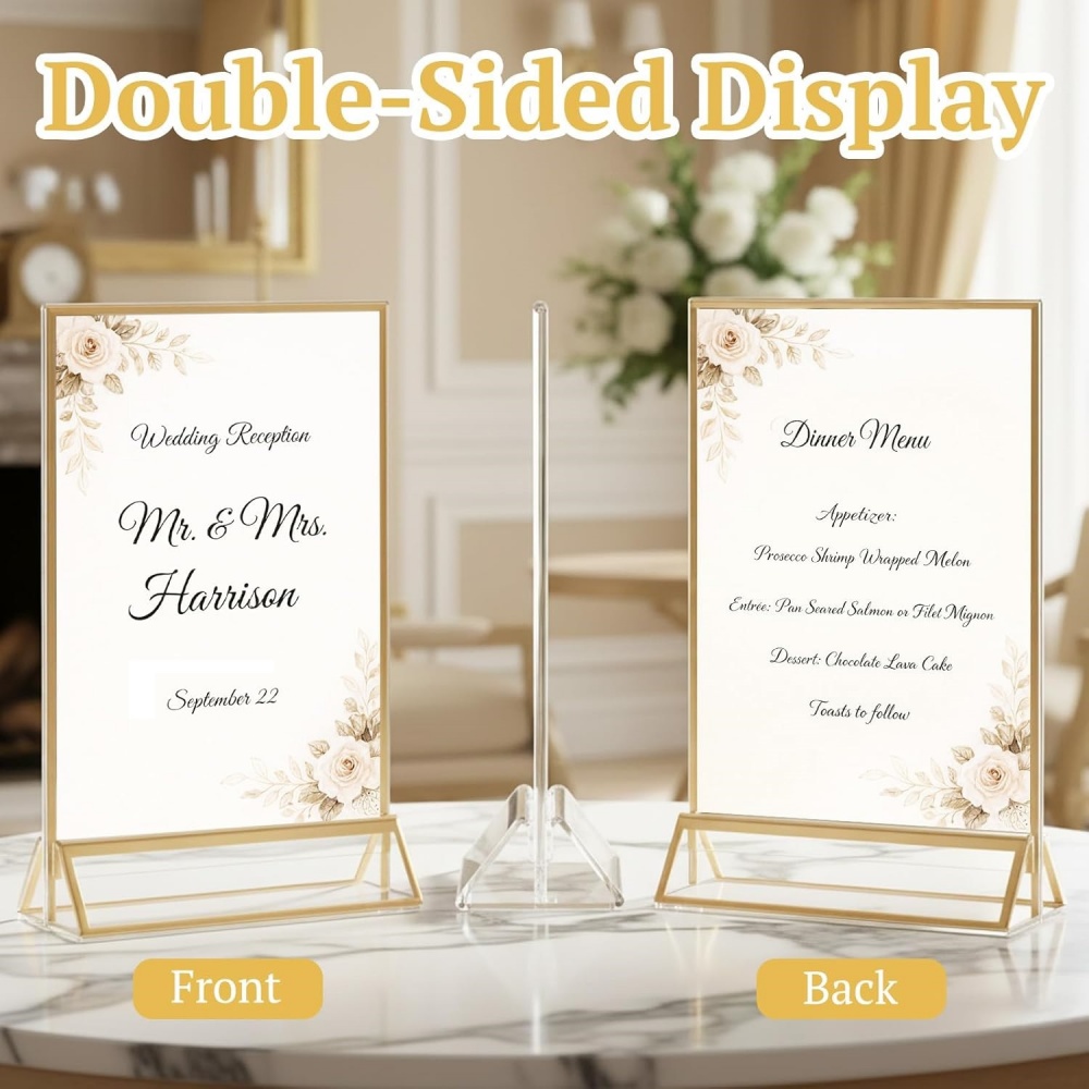 Lot de 6 supports de signalisa - Table Number Gold avis et prix