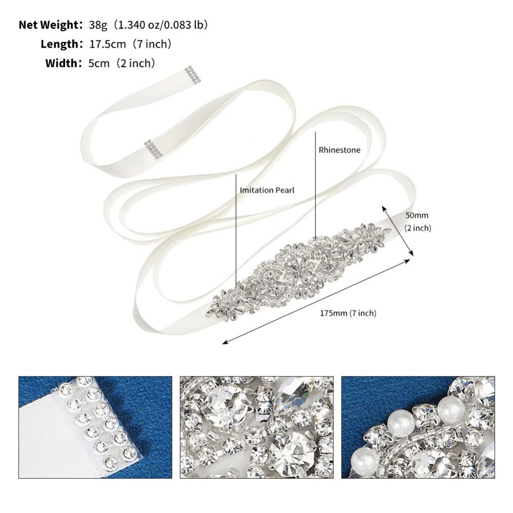 Ceinture de mariage en strass  - Bridal Sash Ribbon avis et prix